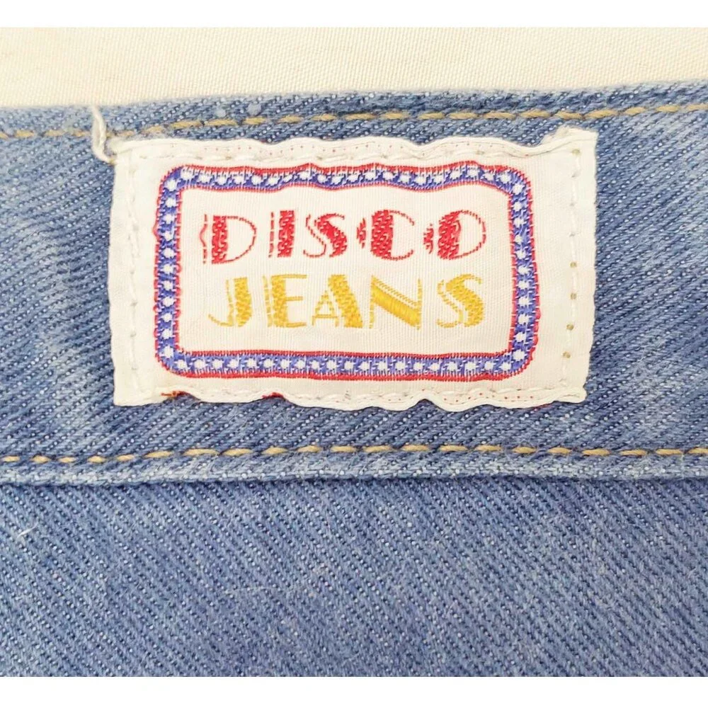 Vintage 1970’s Women's Wide Leg Bell Bottom Jean by Disco Jeans 33” Waist